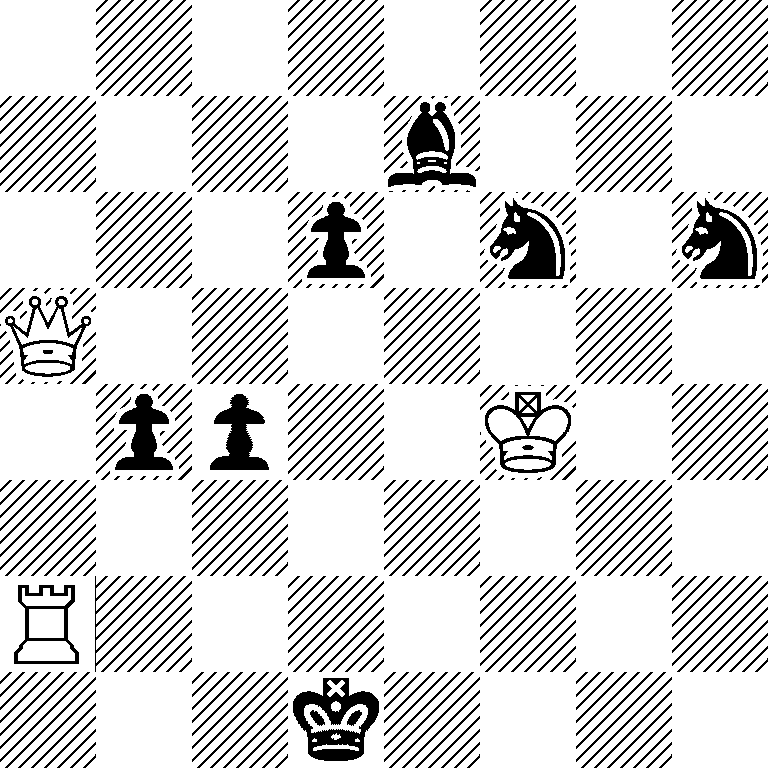 8/4b3/3p1n1n/Q7/1pp2K2/8/R7/3k4