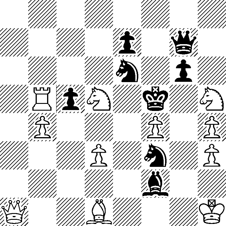 8/4p1q1/4n1p1/1RpN1k1N/1P3P1P/3P1n1P/5b2/Q2B3K