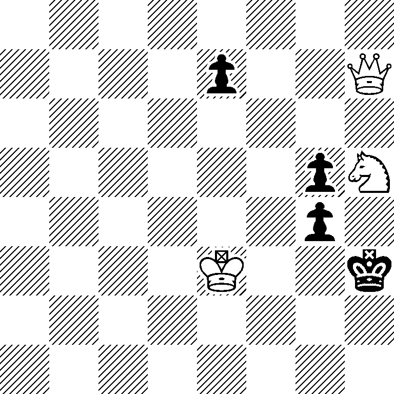 8/4p2Q/8/6pN/6p1/4K2k/8/8
