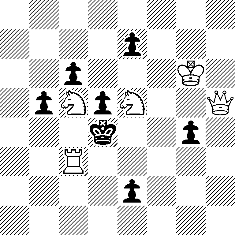 8/4p3/2p3K1/1pNpN2Q/3k2p1/2R5/4p3/8