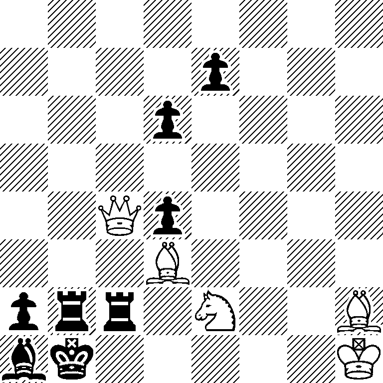 8/4p3/3p4/8/2Qp4/3B4/prr1N2B/bk5K