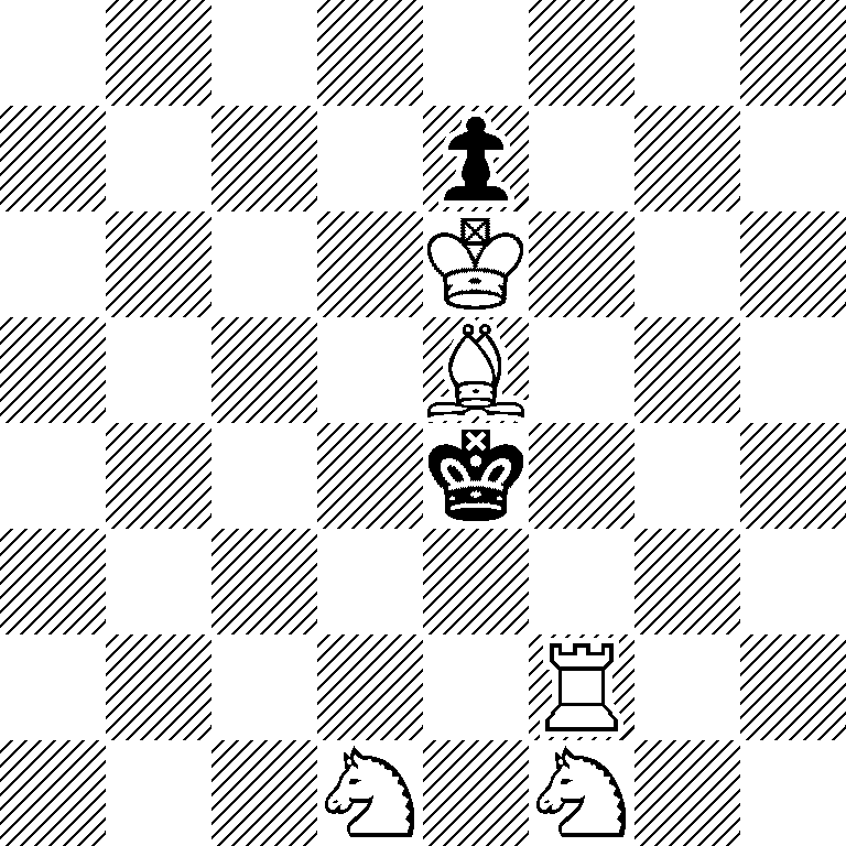 8/4p3/4K3/4B3/4k3/8/5R2/3N1N2