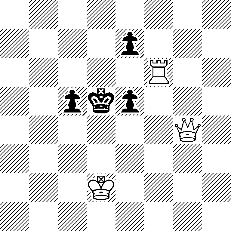 8/4p3/5R2/2pkp3/6Q1/8/3K4/8