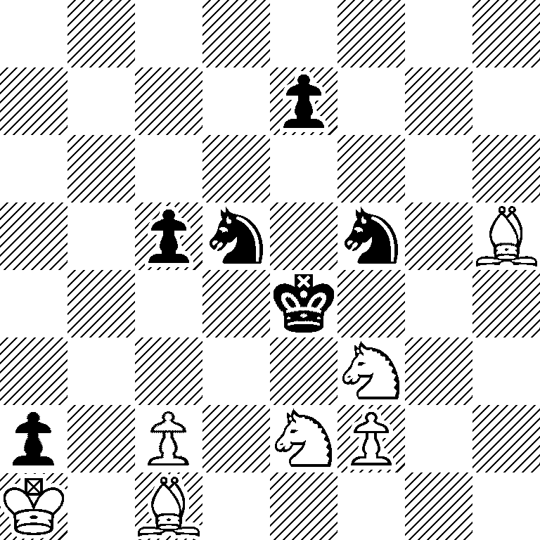 8/4p3/8/2pn1n1B/4k3/5N2/p1P1NP2/K1B5