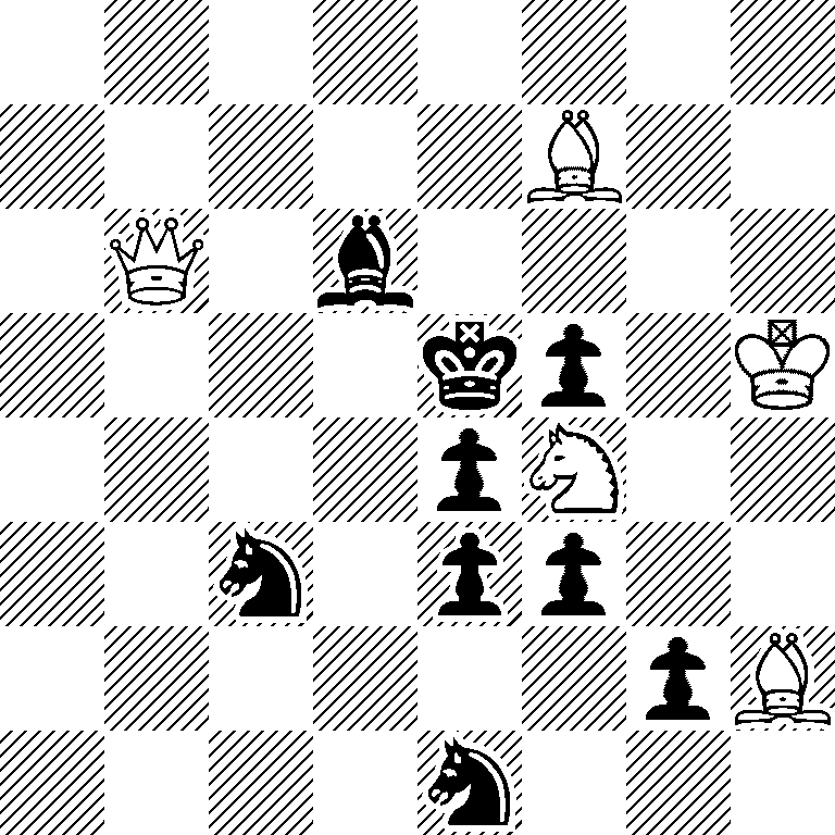 8/5B2/1Q1b4/4kp1K/4pN2/2n1pp2/6pB/4n3