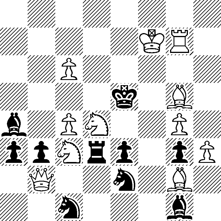 8/5KR1/2P5/4k1B1/b1PN2P1/ppNrp1pP/1Q2n1B1/2n3b1