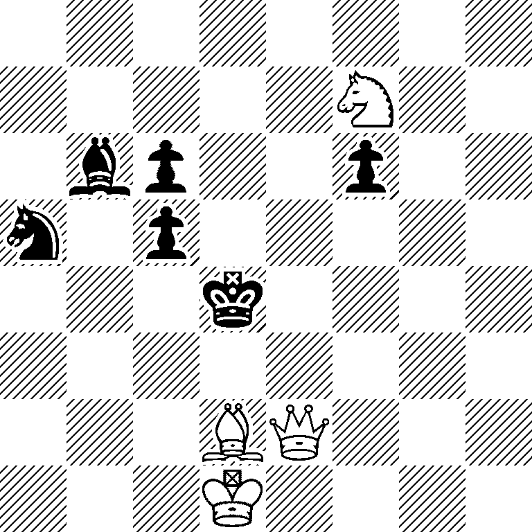 8/5N2/1bp2p2/n1p5/3k4/8/3BQ3/3K4