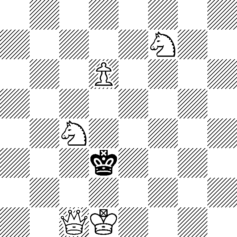 8/5N2/3P4/8/2N5/3k4/8/2QK4