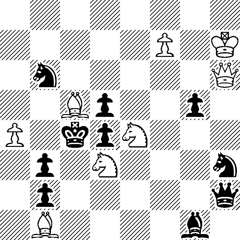 8/5P1K/1n5Q/2Bp2p1/P1kpN3/1p1N3n/1p5q/1B4b1