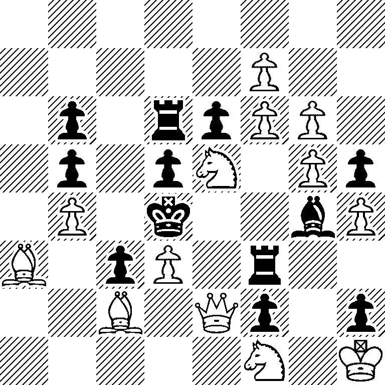 8/5P2/1p1rpPP1/1p1pN1Pp/1P1k2bP/B1pP1r2/2B1Qp1p/5N1K