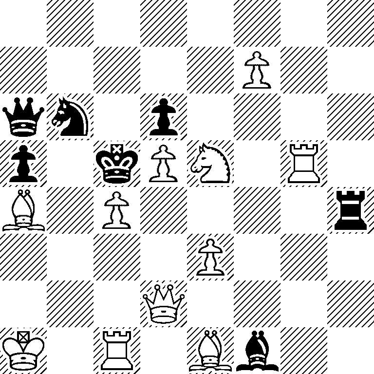 8/5P2/qn1p4/p1kPN1R1/B1P4r/4P3/3Q4/K1R1Bb2
