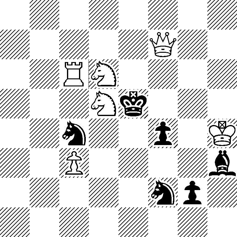 8/5Q2/2RN4/3Nk3/2n2p1K/2P4b/5np1/8