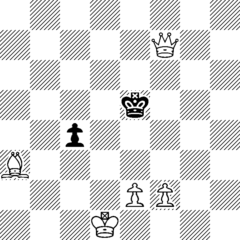 8/5Q2/8/4k3/2p5/B7/4PP2/3K4