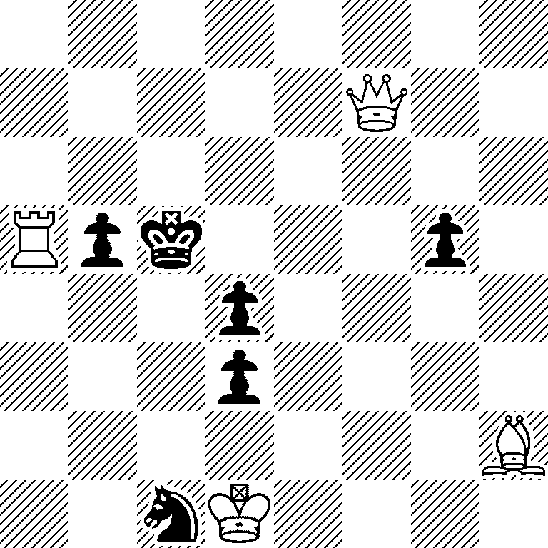 8/5Q2/8/Rpk3p1/3p4/3p4/7B/2nK4