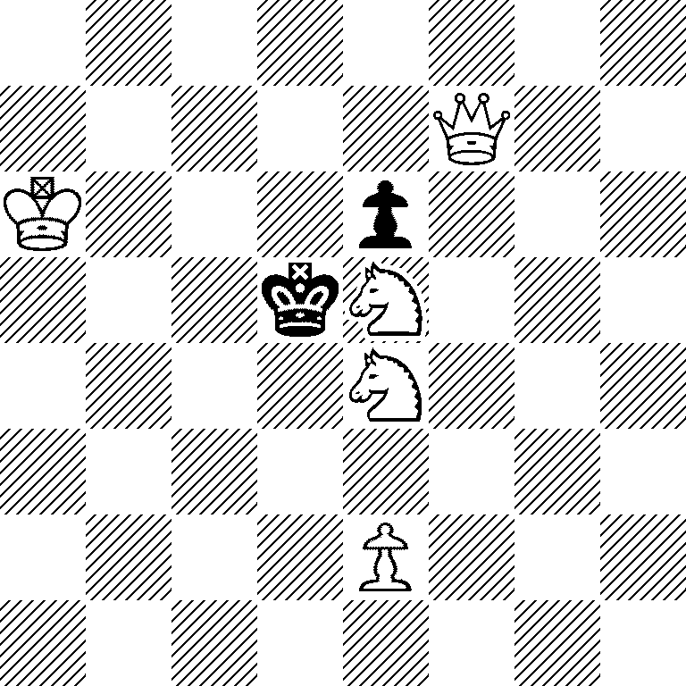 8/5Q2/K3p3/3kN3/4N3/8/4P3/8