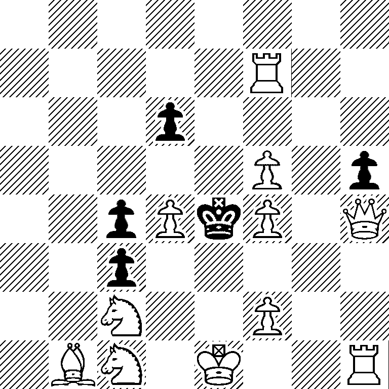 8/5R2/3p4/5P1p/2pPkP1Q/2p5/2N2P2/1BN1K2R