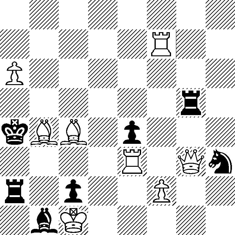 8/5R2/P7/6r1/kBB1p3/4R1Qn/r1p2P2/1bK5