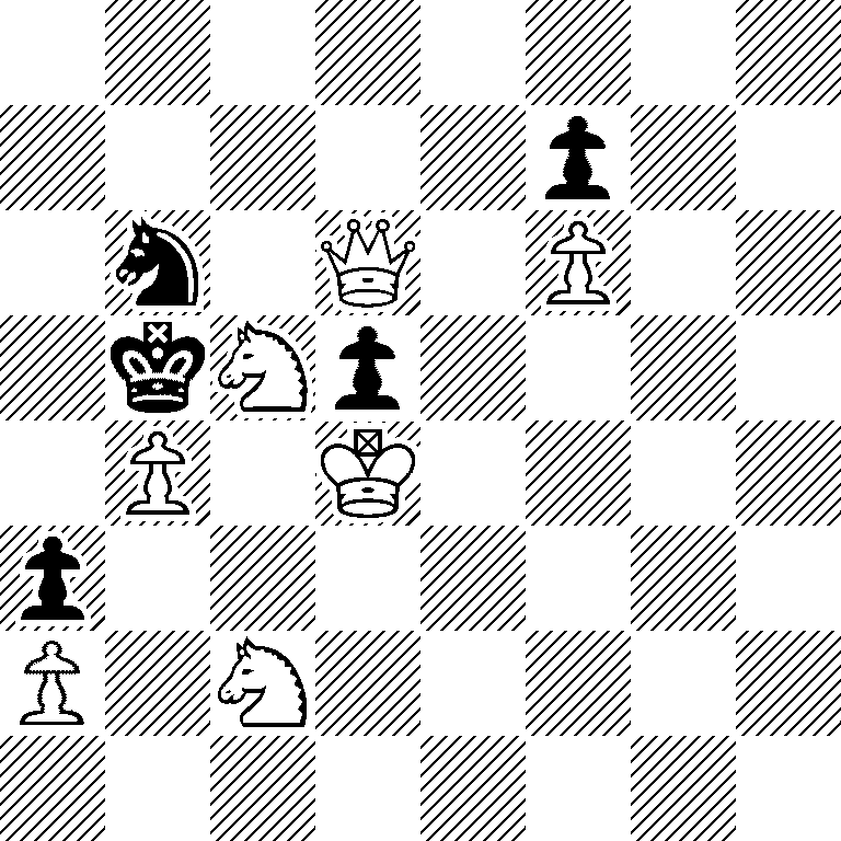 8/5p2/1n1Q1P2/1kNp4/1P1K4/p7/P1N5/8