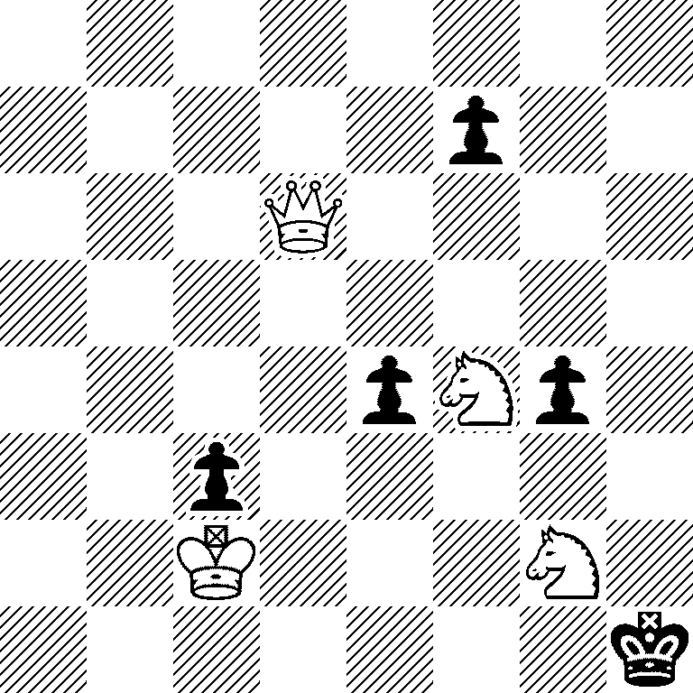 8/5p2/3Q4/8/4pNp1/2p5/2K3N1/7k