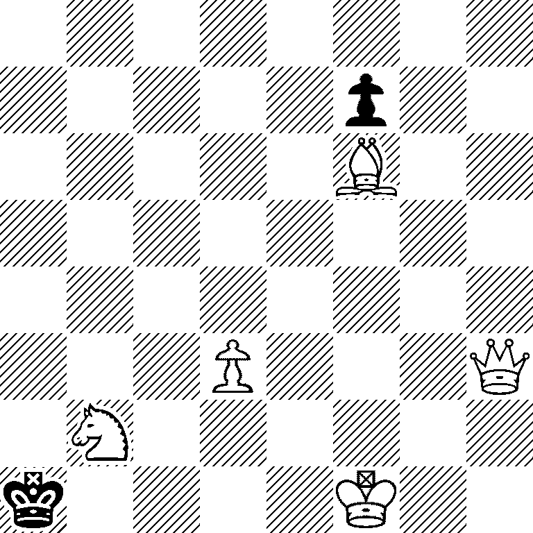 8/5p2/5B2/8/8/3P3Q/1N6/k4K2