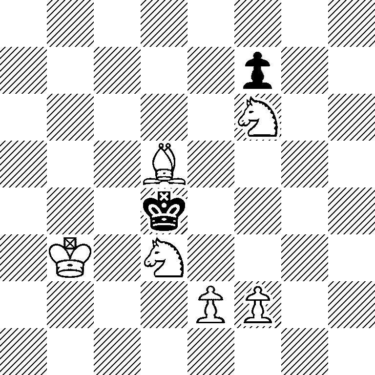 8/5p2/5N2/3B4/3k4/1K1N4/4PP2/8