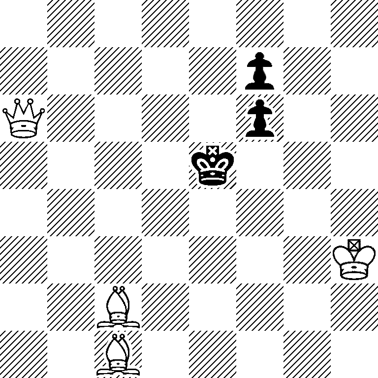 8/5p2/Q4p2/4k3/8/7K/2B5/2B5