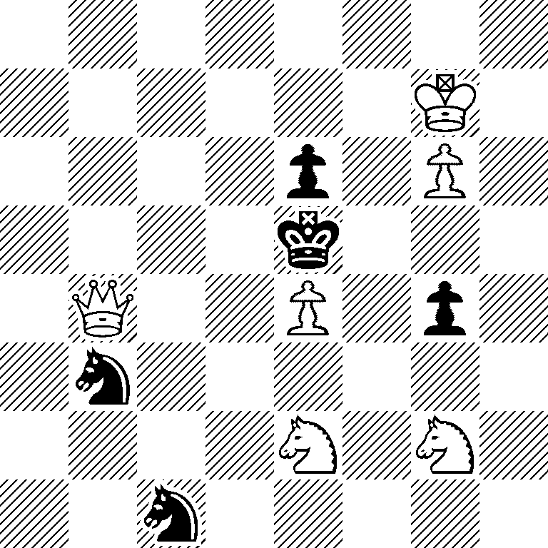 8/6K1/4p1P1/4k3/1Q2P1p1/1n6/4N1N1/2n5