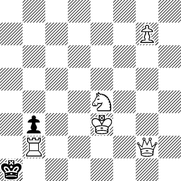 8/6P1/8/8/4N3/1p2K3/1R4Q1/k7