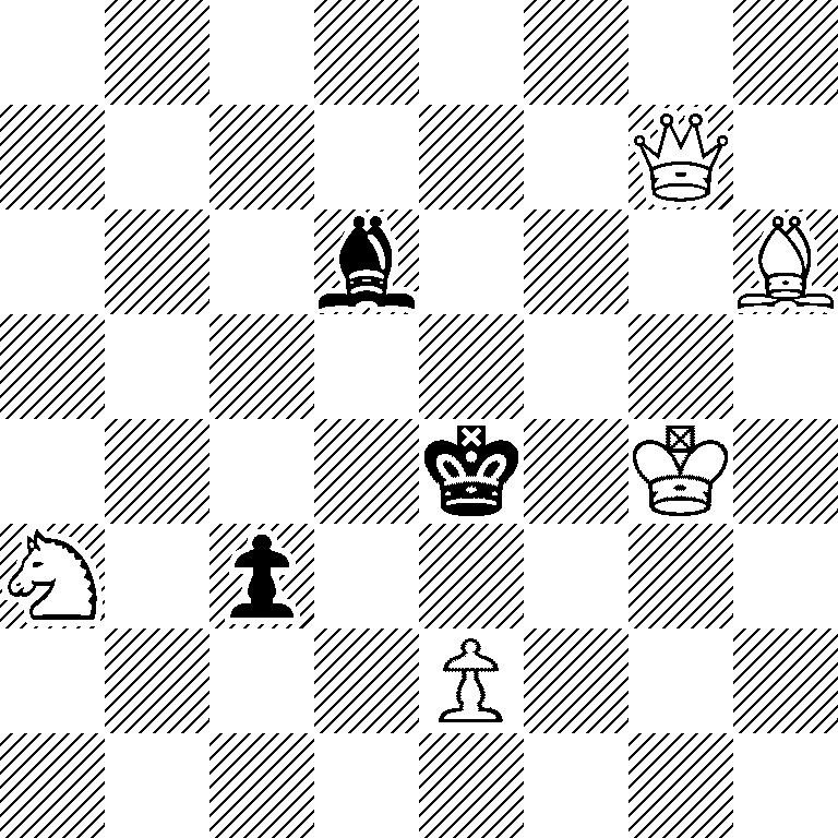 8/6Q1/3b3B/8/4k1K1/N1p5/4P3/8