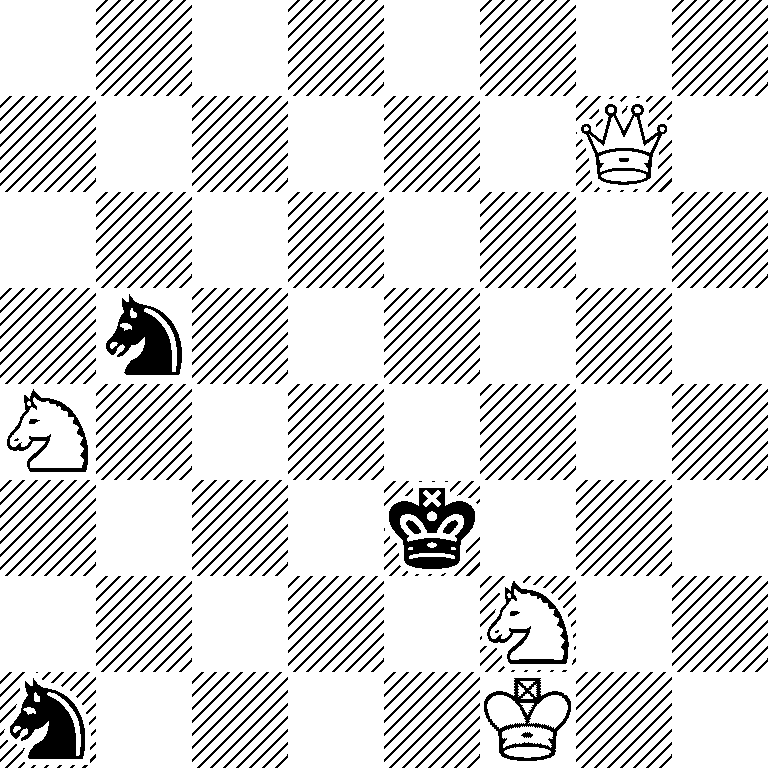 8/6Q1/8/1n6/N7/4k3/5N2/n4K2