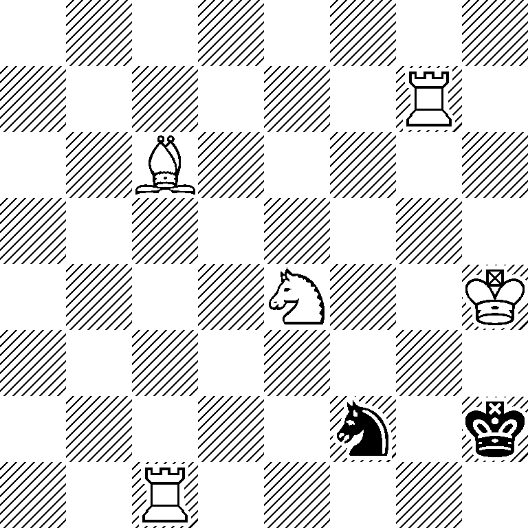 8/6R1/2B5/8/4N2K/8/5n1k/2R5
