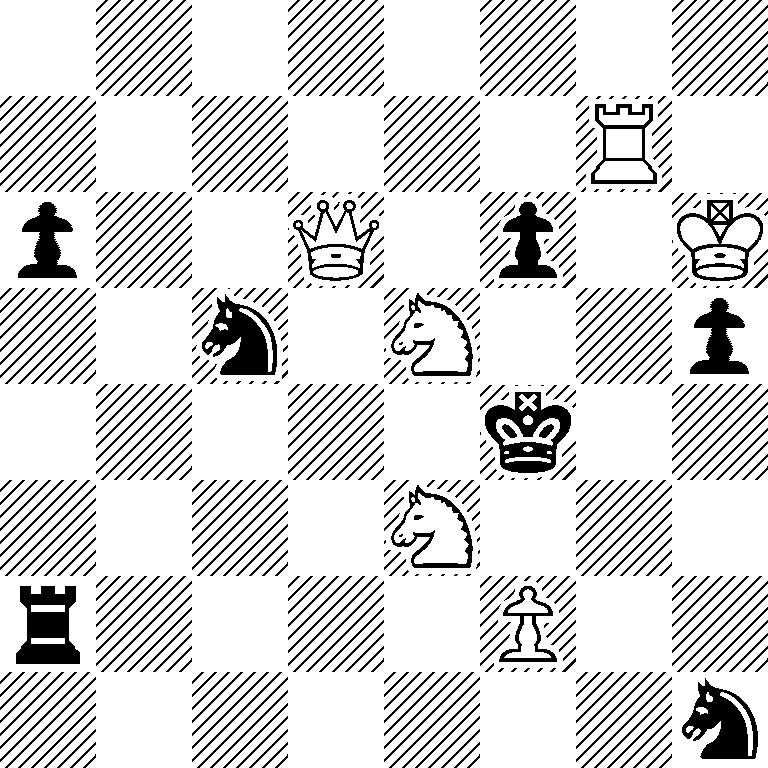 8/6R1/p2Q1p1K/2n1N2p/5k2/4N3/r4P2/7n