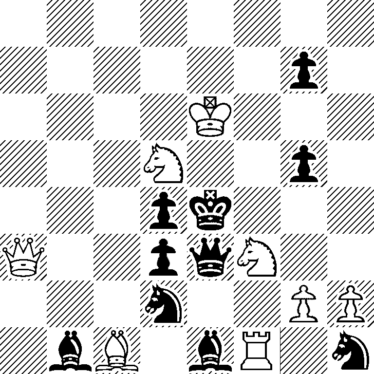 8/6p1/4K3/3N2p1/3pk3/Q2pqN2/3n2PP/1bB1bR1n