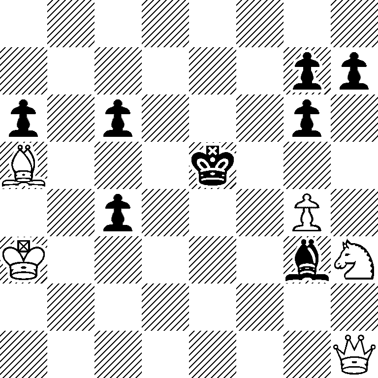 8/6pp/p1p3p1/B3k3/2p3P1/K5bN/8/7Q