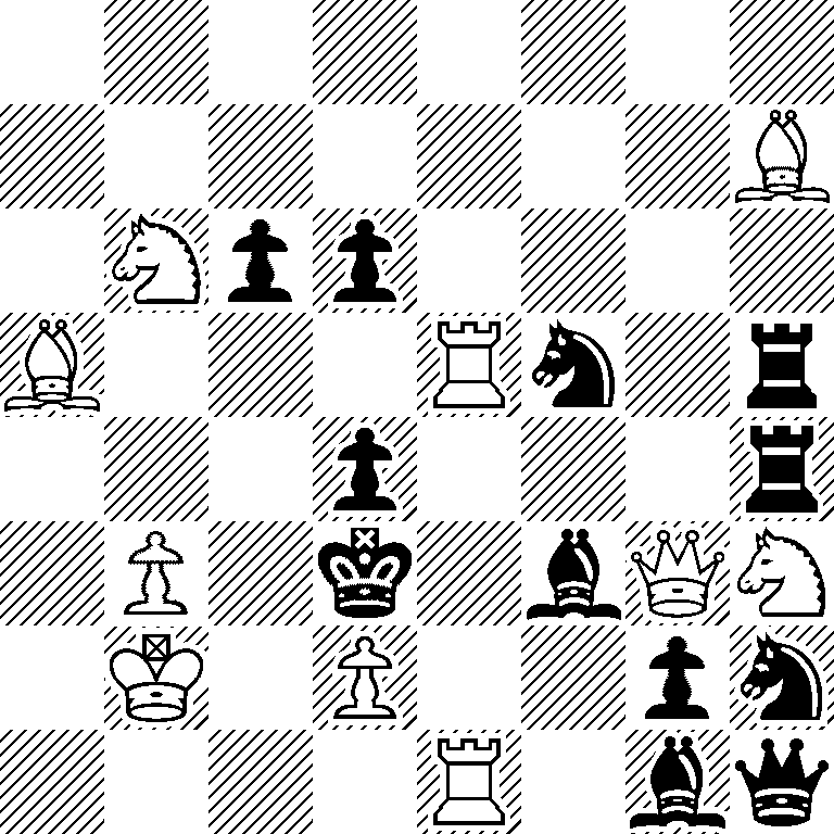 8/7B/1Npp4/B3Rn1r/3p3r/1P1k1bQN/1K1P2pn/4R1bq
