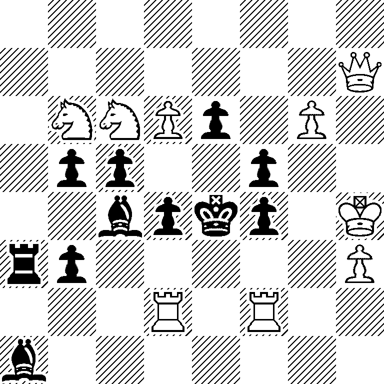 8/7Q/1NNPp1P1/1pp2p2/2bpkp1K/rp5P/3R1R2/b7