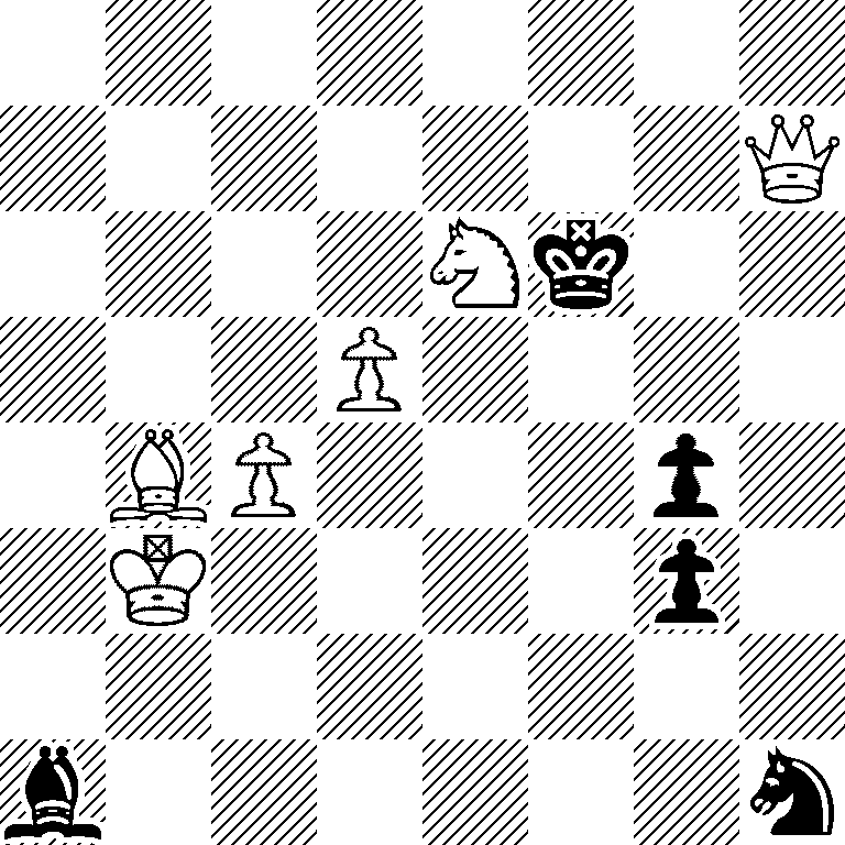 8/7Q/4Nk2/3P4/1BP3p1/1K4p1/8/b6n