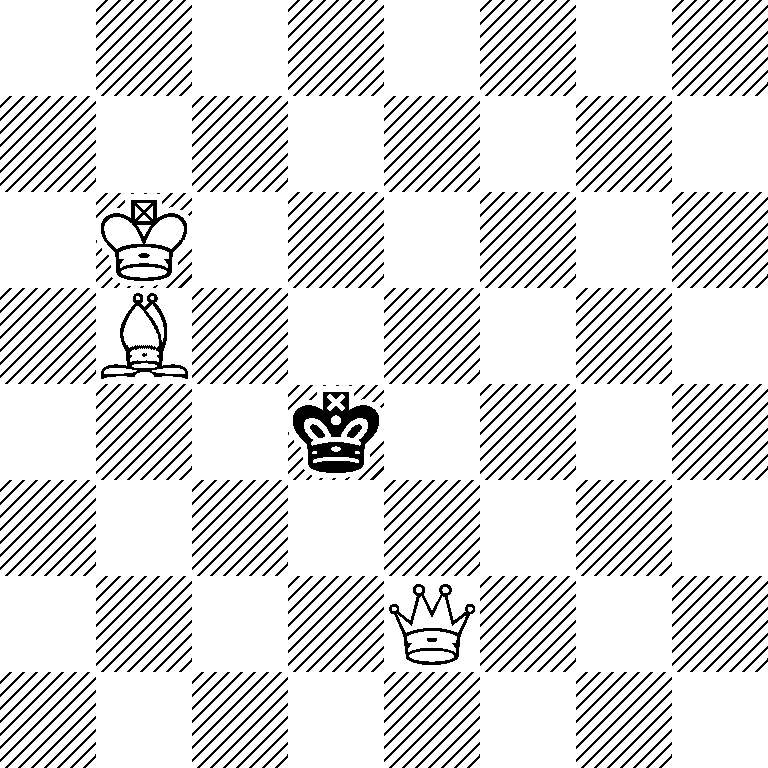 8/8/1K6/1B6/3k4/8/4Q3/8