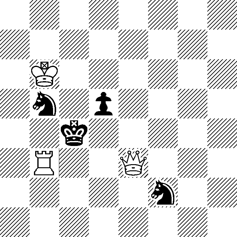 8/8/1K6/1n1p4/2k5/1R2Q3/5n2/8