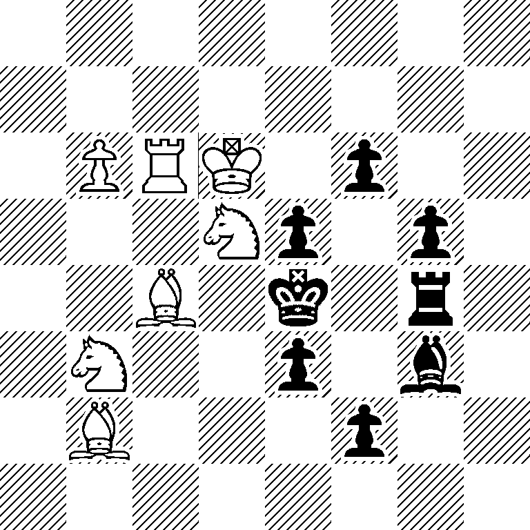 8/8/1PRK1p2/3Np1p1/2B1k1r1/1N2p1b1/1B3p2/8