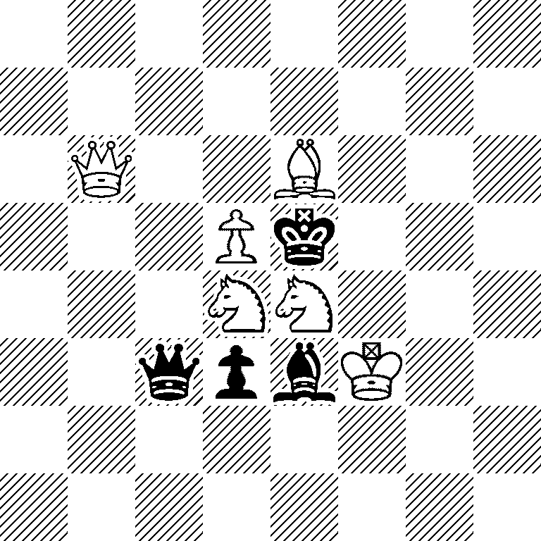 8/8/1Q2B3/3Pk3/3NN3/2qpbK2/8/8