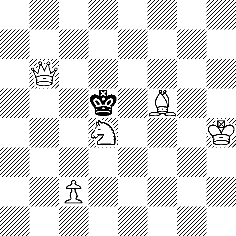 8/8/1Q6/3k1B2/3N3K/8/2P5/8