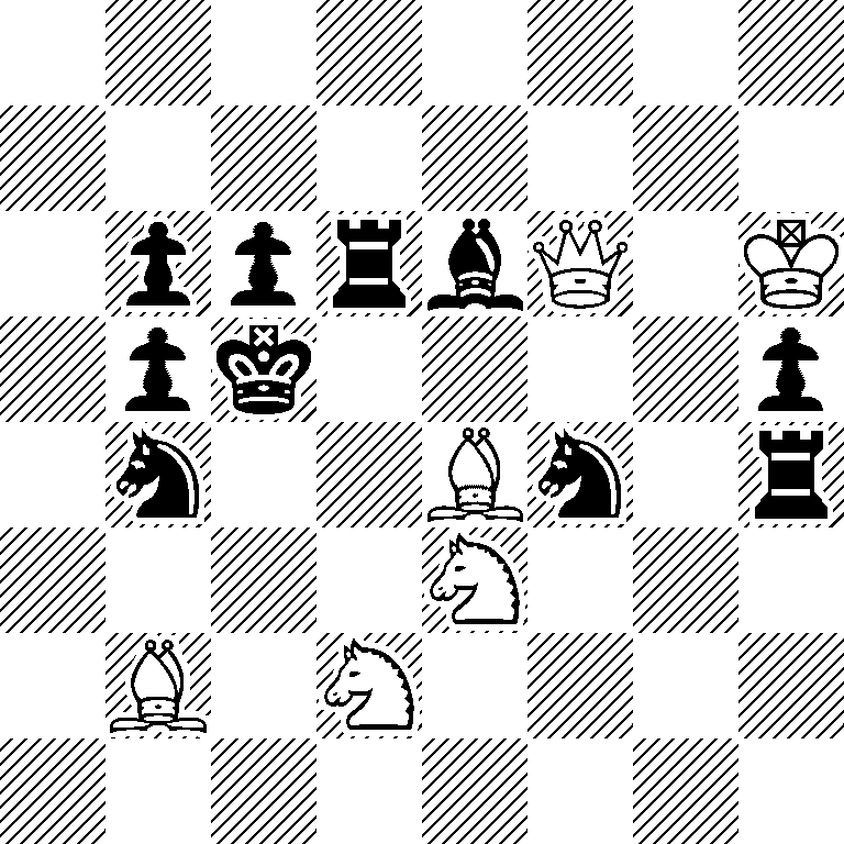 8/8/1pprbQ1K/1pk4p/1n2Bn1r/4N3/1B1N4/8