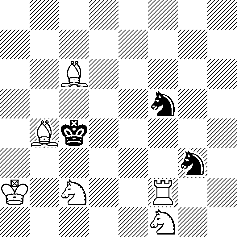 8/8/2B5/5n2/1Bk5/6n1/K1N2R2/5N2