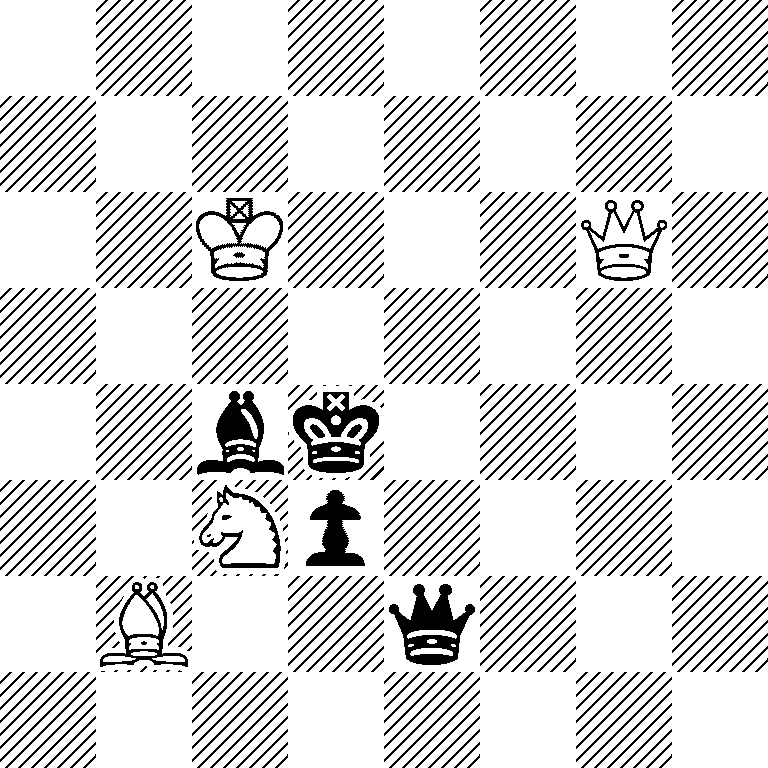 8/8/2K3Q1/8/2bk4/2Np4/1B2q3/8