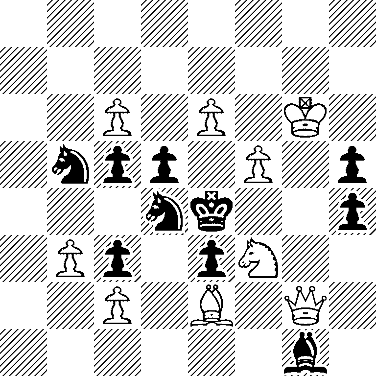 8/8/2P1P1K1/1npp1P1p/3nk2p/1Pp1pN2/2P1B1Q1/6b1