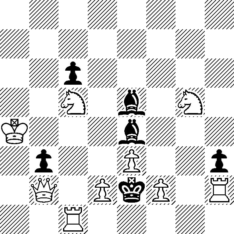 8/8/2p5/2N1b1N1/K3b3/1p2P2p/1Q1PkP1R/2R5