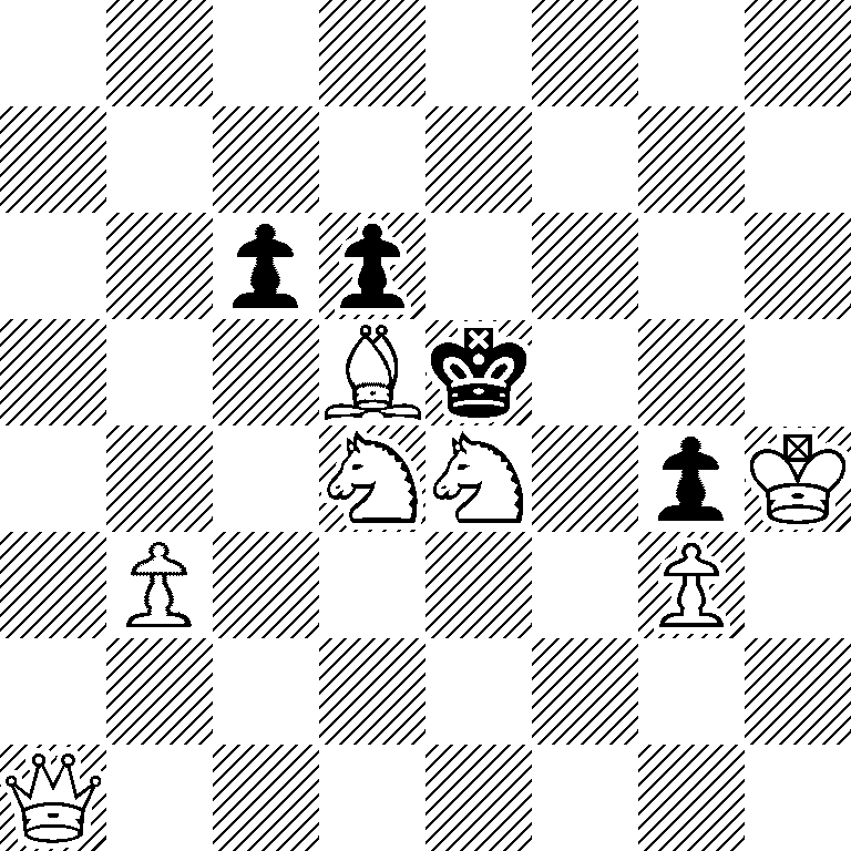 8/8/2pp4/3Bk3/3NN1pK/1P4P1/8/Q7