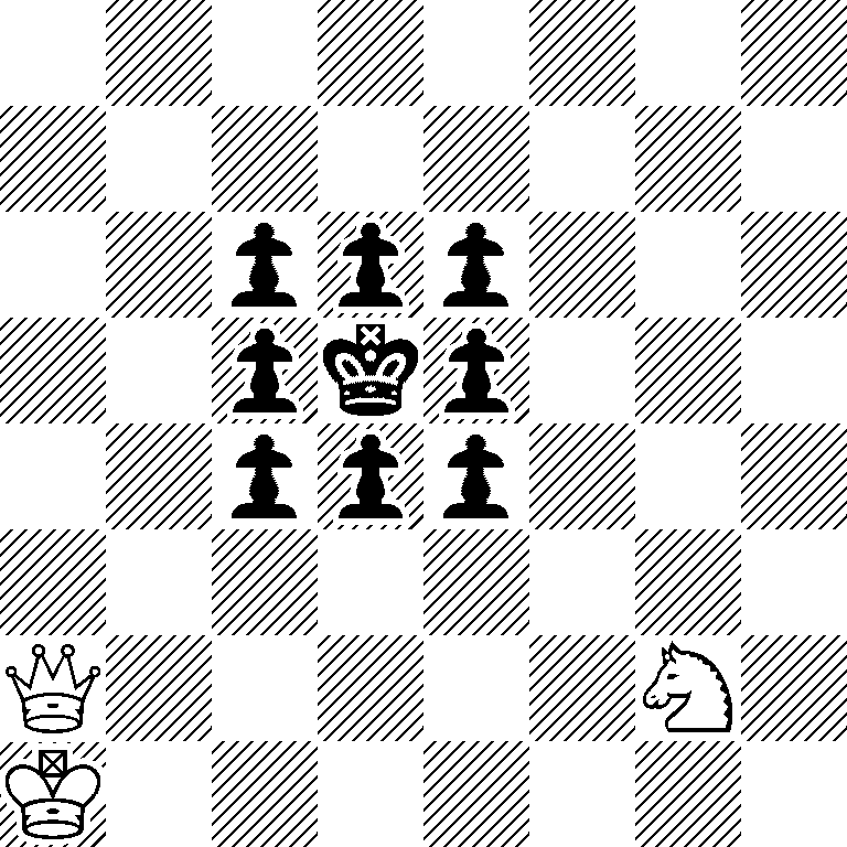 8/8/2ppp3/2pkp3/2ppp3/8/Q5N1/K7