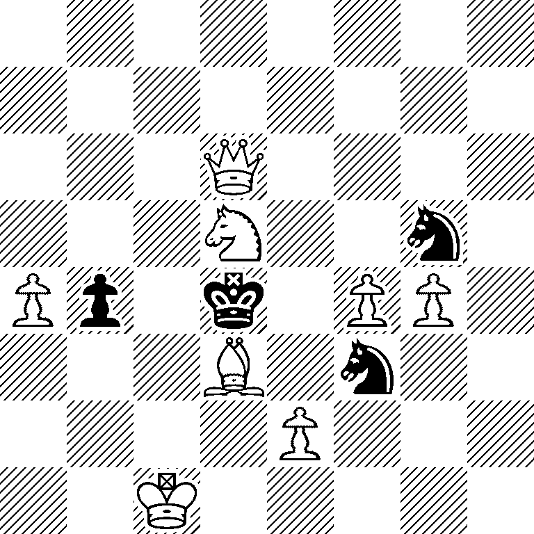 8/8/3Q4/3N2n1/Pp1k1PP1/3B1n2/4P3/2K5